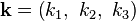 \mathbf{k}=\left(k_1,~k_2,~k_3\right)